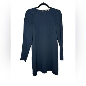 Tibi Long Sleeve Knee Length Navy Blue Business Casual Dress Size 2